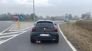EXTREME ALFA MITO QV LOUD EXHAUST SOUND WITH BANG AND FLAME!