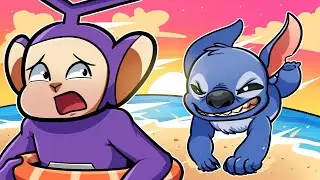 ESCAPE FROM LILO AND STITCH! | Tinky Winky Plays: Roblox The Stitch Obby