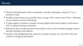 Perceptions and performance of secondary school students on gender stereotypes in education