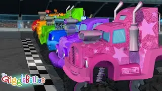 Race To Learn | Learning Rhymes for Kids | GO Super Trucks !