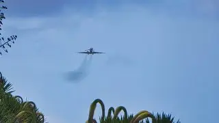 LUFTWAFFE Bombardier Global 6000 GO AROUND at Madeira Airport