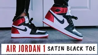 Got'Em! Air Jordan Retro 1 WOMEN'S Satin Black Toe - Unboxing and On Foot!