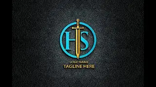 Logo Design in Adobe Illustrator | HS Letter Logo Design