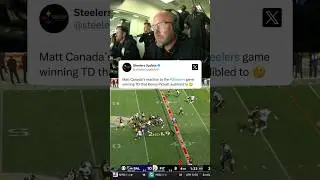 Matt Canada&rsquo;s reaction to #Steelers&rsquo; game winning TD vs #Ravens! 😳 #nfl
