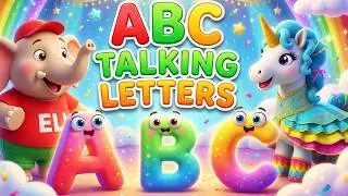 ABC Talking Letter | Learn A to Z Alphabet with Fun Voices | Elephant ELI & Unicorn | ABC Spotlight