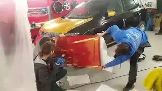 Foliering p&aring;g&aring;r- dag 2 Nissan Nissan Murano -TRYCKiT Bildekor