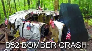 B52 Bomber Crash Site (old footage)