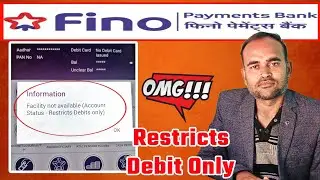 facility not available account status restricts debits only | fino bank facility not available