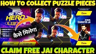 How to Collect Puzzle Pieces in Free Fire & Claim Jai Character Free Fire || Be The Hero New Event