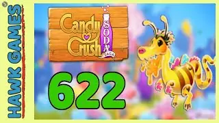 Candy Crush Soda Saga Level 622 (Honey mode) - 3 Stars Walkthrough, No Boosters