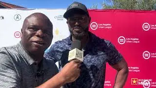 Actor Adrian Holmes interview at the LOS ANGELES URBAN LEAGUE CELEBRITY GOLF CLASSIC in  LA. 