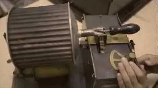 French vintage clockwork roaster in operation