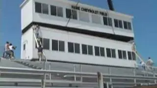 Setting of the New Press box at Hare Field
