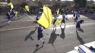The Benicia Panthers Marching Band & Colorguard at the 2024 Central California Band Review