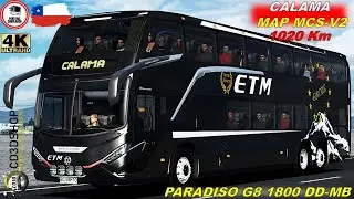 Map Chile Simulador V2.02 | CALAMA | G8-1800 DD MB | CD3DSHOP | ETM CHILE  #ets2per&ugrave; #busesdelperu