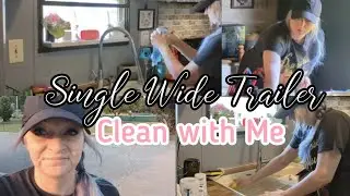 Single Wide Trailer Clean With Me #mobilehomeliving #cleanwithme #cleaning @TheRealCleanB