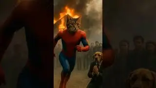 Emotional Rescue Scene | Cat Spider-Man   #cat #ai #shorts