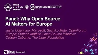 Panel: Why Open Source AI Matters for Europe - Justin Colannino, Sachiko Muto, Stefano Maffulli...