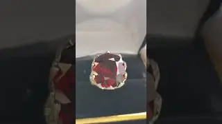 Large Diamond Studded Garnet Ring Nina Elle Jewels