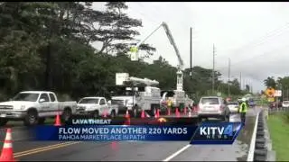 Lava moves closer to Pahoa Marketplace