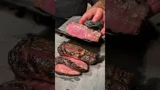 Dry aged Tomahawk Steak with brown butter at Aqua Seafood and Caviar at Resorts World in Las Vegas