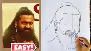 Kantara Rishab Shetty Drawing | Kantara Chapter 1 Rishab Shetty Drawing #kantara
