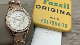 Fossil Riley Multifunction Rose-Tone & Sand Leather Ladies Watch ES3466 (Unboxing) @UnboxWatches