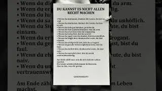 👉 DU KANNST ES NICHT ALLEN RECHT MACHEN  #psychologie #liebe #psychologiefakten #spr&uuml;che #spr&uuml;che