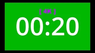 20 Seconds Timer Green screen [4K]