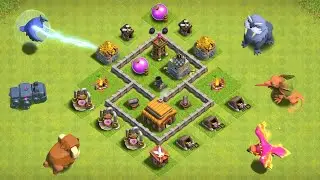 *Level 1* Pets vs Max Town Hall 3 | Find Stronger Pet - clash of clans