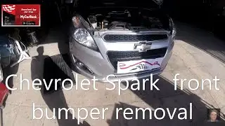 Chevrolet Spark 2009-2015 front bumper removal