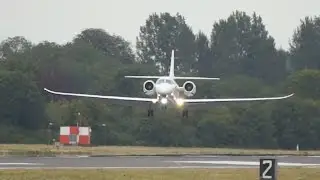 Cessna 680 Citation Sovereign Textron Aviation arrival at RIAT 2015 Airshow