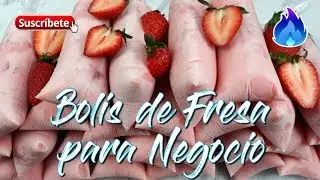 Bolis de Fresa con Crema para Negocio 🍓 Chupetes, Marcianos | @Qué Sabroso