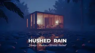 Gentle Rain Sounds at a Forest Cabin 🌧️ (No Ads) | Dark Bedroom Ambience for Relaxed Sleep
