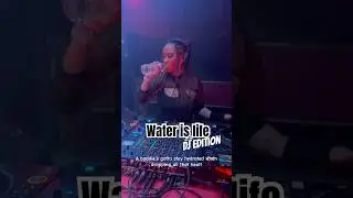 I used to be scared to DJ sober. Now I know a big bottle of water is my best friend on the decks 💦