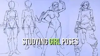 Studying Girl Poses – Drawing Practice and Observation