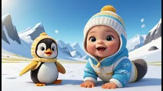 Baby Penguin Slide Slide Cool | Fun Kids Song | Playful Adventure Rhyme