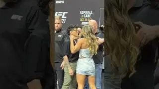 Mackenzie Dern vs Virna Jandiroba - first face offs before the title fight #ufc #mackenziedern