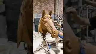 Horse head clay mold