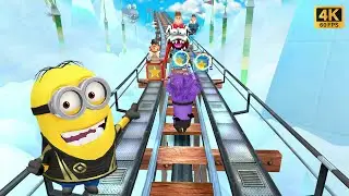 Minion Rush Villaintriloquist Boss Battle with Golden ticket Soccer Minion at Super Silly Fun in 4K