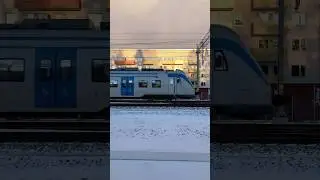 Pendelt&aring;g to Vasterhaninge (line 43) passing in Sp&aring;nga (Stockholm)