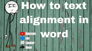 How to text alignment in word ,Excel ,word tips &trick #like #share #comment #subscribe #tips