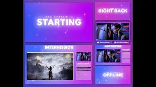 Pink Stars Gradient Stream Overlay &ndash; Cute, Vibrant, Aesthetic Template for Twitch & OBS