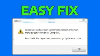 How To Fix Windows Error 1068