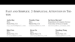 Fast and Simplex: 2-Simplicial Attention in Triton