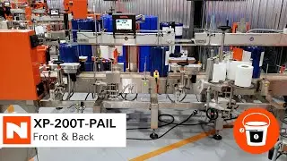 Front & Back Label Application on Round Pails with Orientation