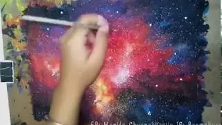 วาดกาแลกซี่ สีโปสเตอร์ง่ายๆ 💛Paint Galaxy