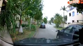 Caught on camera: Hit-and-run driver damages car at Mimosa Terrace