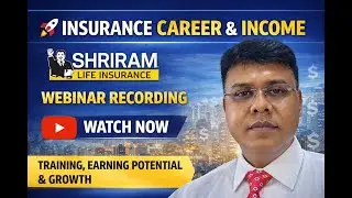 Career & Income Opportunity in Life Insurance | Shriram Life Insurance Webinar