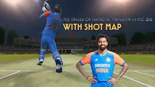 Hardik Pandya All Shots With Shot Map In Rc24 ✨ | Real Cricket 24 #realcricket24